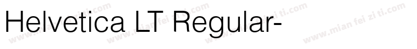 Helvetica LT Regular字体转换